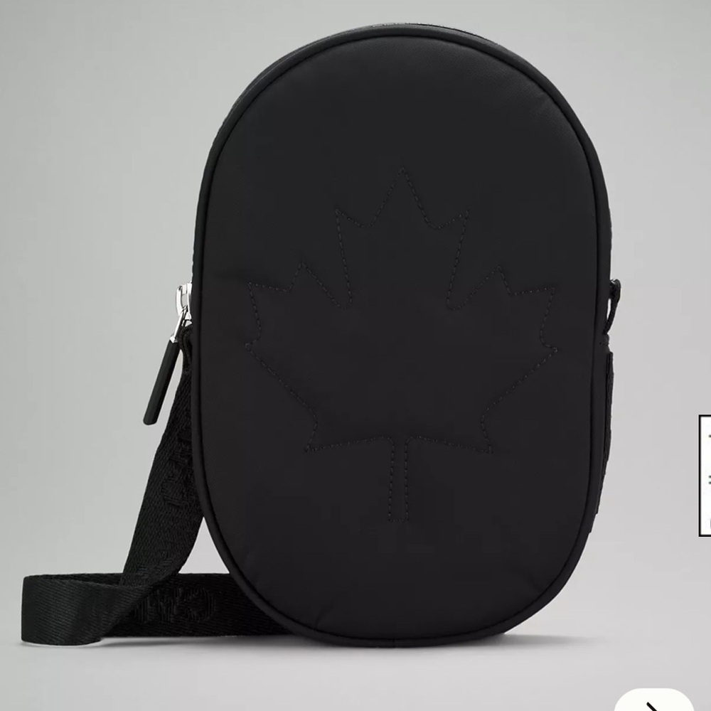 LULULEMON TEAM CANADA Future Legacy crossbody bag purse black OS unisex - Picture 3 of 16